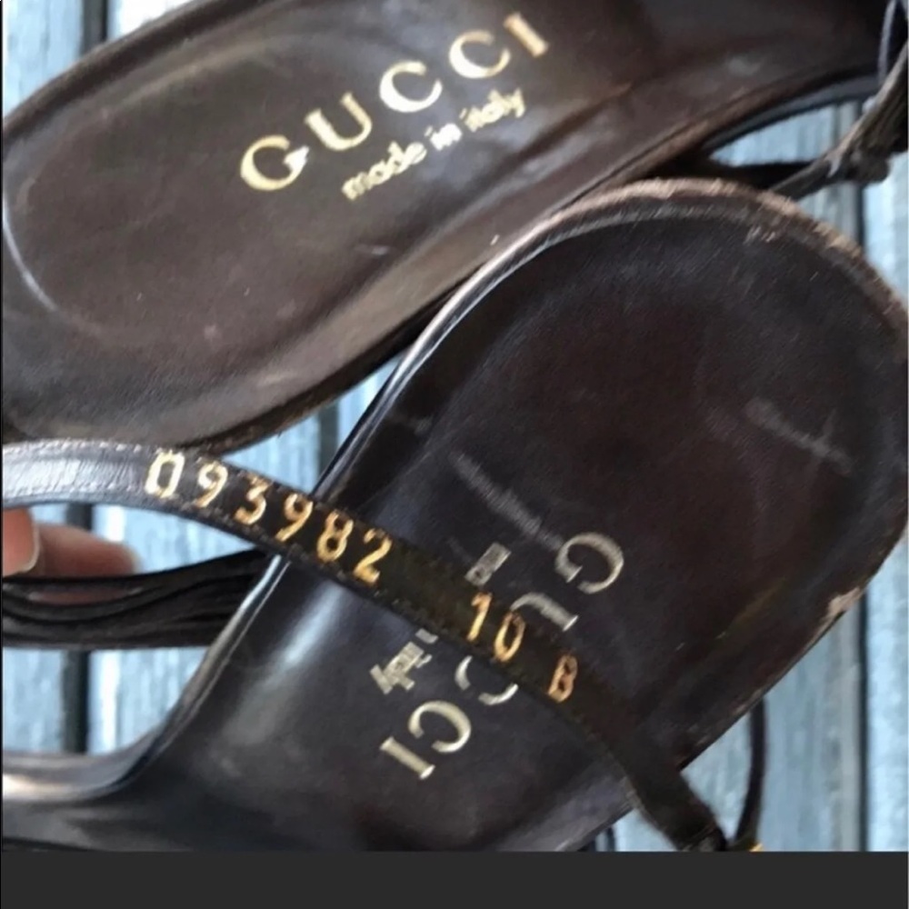 Brown leather summer heels - Picture 6 of 8